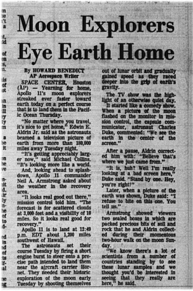 The Eagle Archives: July 23, 1969